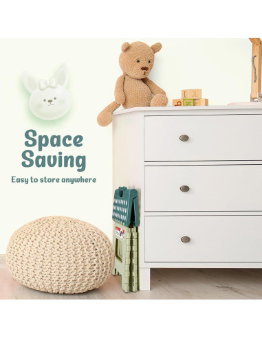 Taburete Plegable ACSTEP 9 Pulgadas Bicolor Verde 300 kg