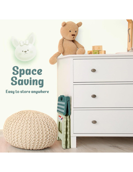 Taburete Plegable ACSTEP 9 Pulgadas Bicolor Verde 300 kg