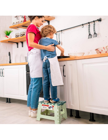 Taburete Plegable ACSTEP 9 Pulgadas Bicolor Verde 300 kg