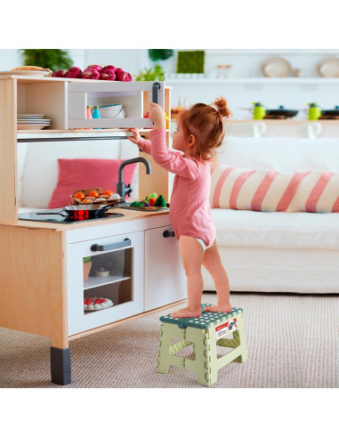 Taburete Plegable ACSTEP 9 Pulgadas Bicolor Verde 300 kg