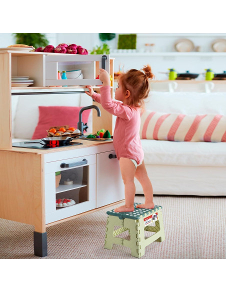 Taburete Plegable ACSTEP 9 Pulgadas Bicolor Verde 300 kg