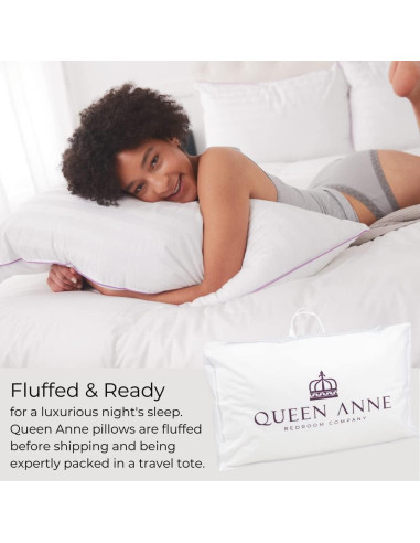 Almohadas Queen Anne Estándar (Paquete de 2) Hipoalergénicas