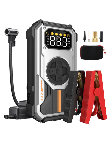 Arrancador de Batería Portátil Eigotrav PD-270 6000A con Compresor