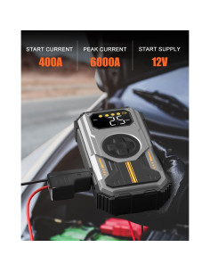 Arrancador de Batería Portátil Eigotrav PD-270 6000A con Compresor 2