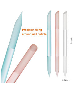 Juego de 3 Empujadores de Cutículas de Vidrio Mudder - Portátiles 2