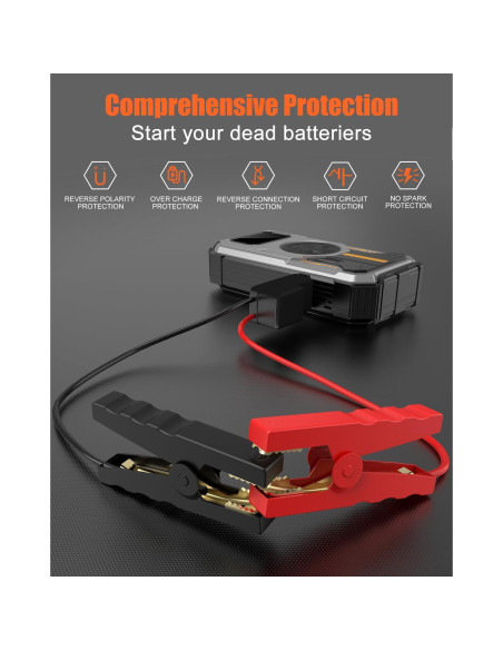 Arrancador de Batería Portátil Eigotrav PD-270 6000A con Compresor