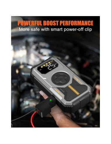 Arrancador de Batería Portátil Eigotrav PD-270 6000A con Compresor