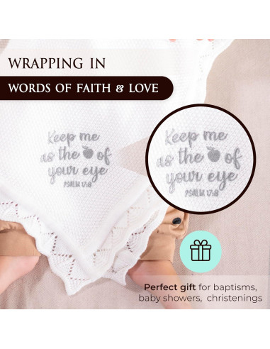 Manta Lovey Bordada para Bebé Tranquil Kiddo 76x102 cm Algodón Orgánico