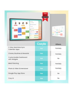 Calendario Digital Cozyla+ 24" Pantalla Táctil Negro 2