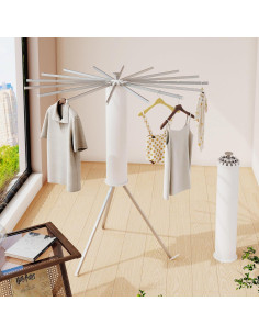 Soporte de Secado de Ropa Plegable BOQORAD 16 Varillas Aluminio 2