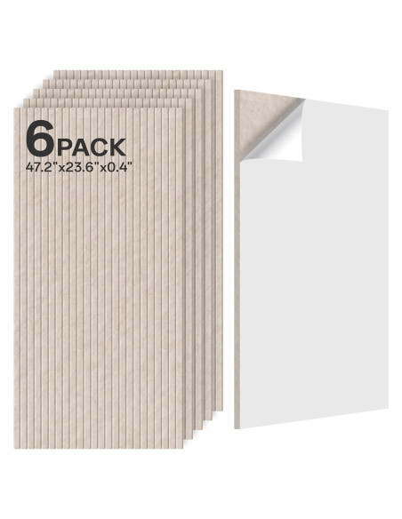 Paquete de 6 Paneles Acústicos Absorbentes Keemute 120x60 cm