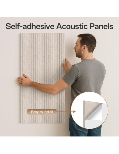 Paquete de 6 Paneles Acústicos Absorbentes Keemute 120x60 cm