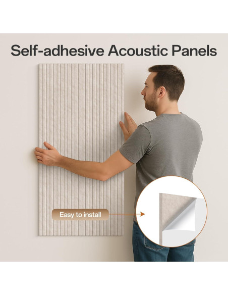 Paquete de 6 Paneles Acústicos Absorbentes Keemute 120x60 cm