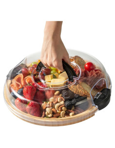 Tabla de Charcutería Redonda THETCHRY de Bambú 36x32.9cm