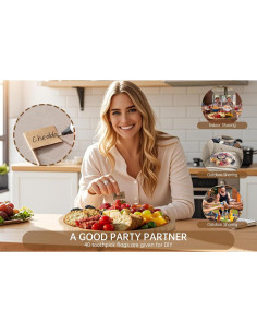 Tabla de Charcutería Redonda THETCHRY de Bambú 36x32.9cm 2