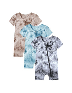 Pijamas de Bebé Jimonda Rayón de Bambú 3 Monos Tie Dye 0-24M
