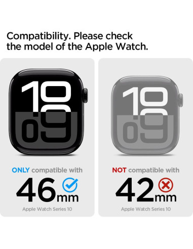 Correa Deportiva Spigen Liquid Air Pro para Apple Watch 10 46mm - Negro Mate