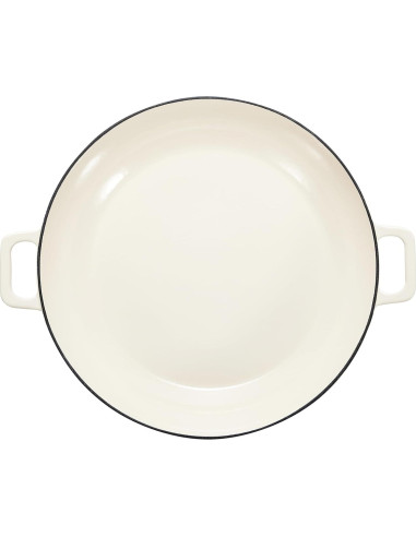 Cacerola redonda de hierro fundido Amazon Basics 3.12L blanca