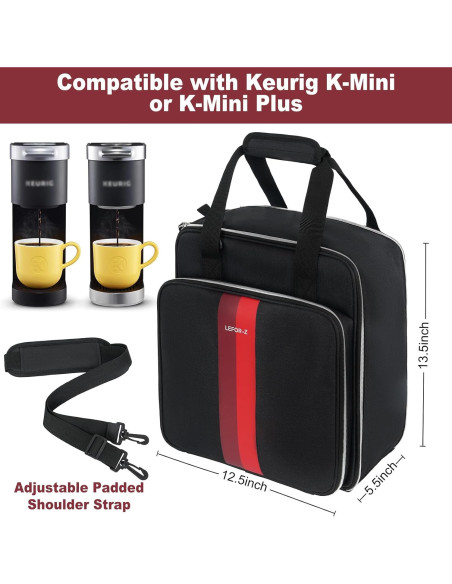 Bolsa de viaje para cafetera Keurig K-Mini Plus - Aislante y resistente