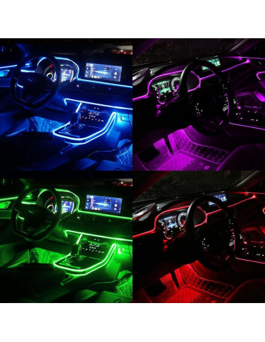 Luces LED de Coche SAMGCHI 2 en 1 RGB 4m Control APP y RF