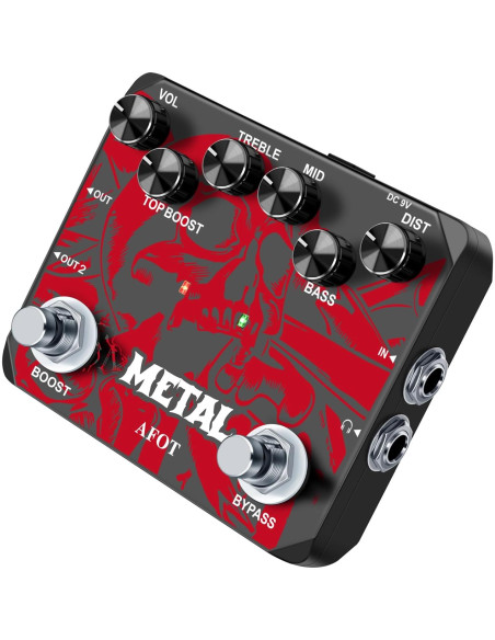 Pedal de Distorsión VSN Heavy Metal para Guitarra - True Bypass