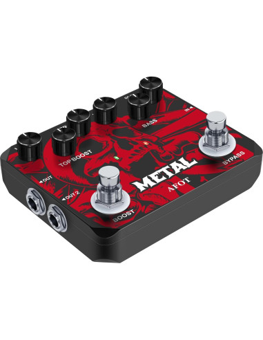Pedal de Distorsión VSN Heavy Metal para Guitarra - True Bypass