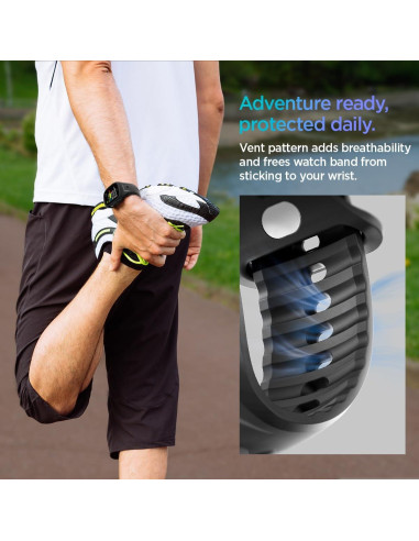 Correa Deportiva Spigen Liquid Air Pro para Apple Watch 10 46mm - Negro Mate