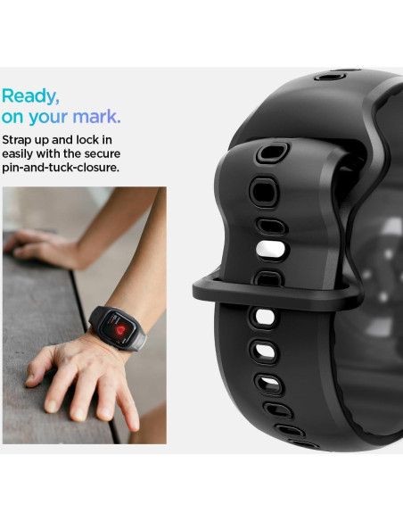 Correa Deportiva Spigen Liquid Air Pro para Apple Watch 10 46mm - Negro Mate Correa Deportiva Spigen Liquid Air Pro para Apple Watch 10 46mm - Negro Mate