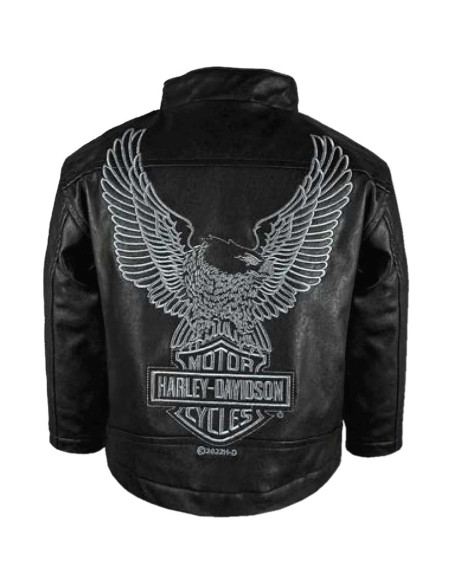 Chaqueta de Cuero Sintético para Bebés Harley-Davidson - Negro