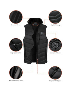 Chaleco Térmico Eltena para Hombres con Batería 12000mAh 2