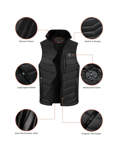 Chaleco Térmico Eltena para Hombres con Batería 12000mAh