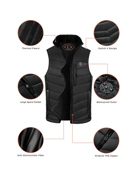 Chaleco Térmico Eltena para Hombres con Batería 12000mAh