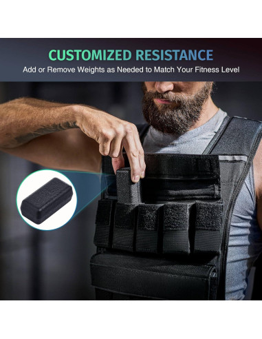Chaleco con Pesas Ajustable ZELUS 20.4kg para Ejercicio