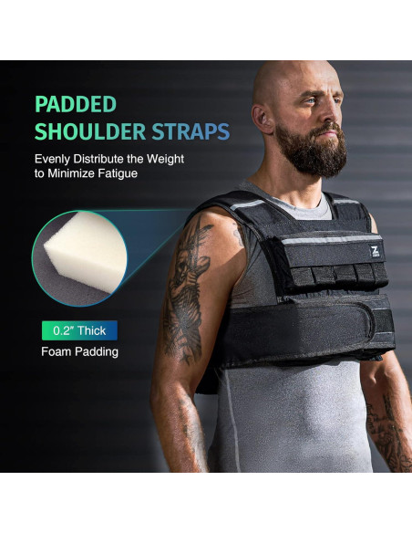 Chaleco con Pesas Ajustable ZELUS 20.4kg para Ejercicio