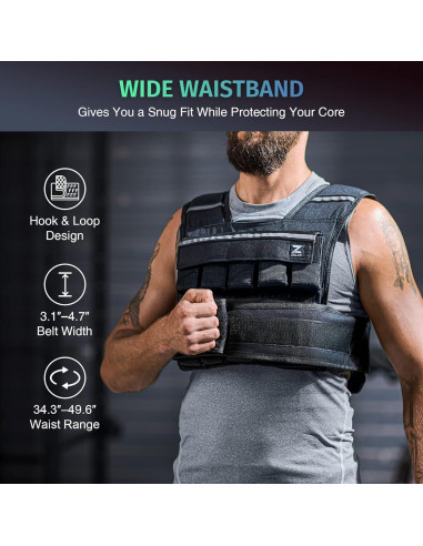 Chaleco con Pesas Ajustable ZELUS 20.4kg para Ejercicio