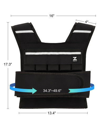 Chaleco con Pesas Ajustable ZELUS 20.4kg para Ejercicio