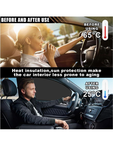 Cortinas Solares JOYCOURT para Ventanas Laterales de Coche 62x48cm