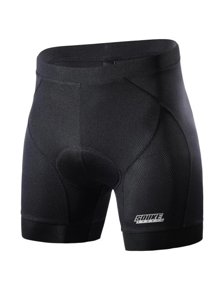 Pantalones Cortos de Ciclismo Souke Sports Hombre 4D Negro