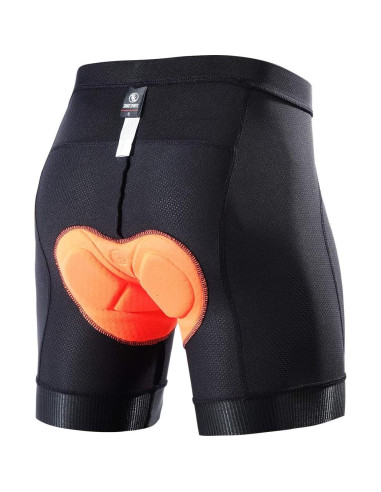 Pantalones Cortos de Ciclismo Souke Sports Hombre 4D Negro