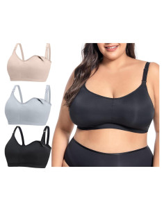 Sostén de Lactancia Talla Grande con Almohadillas Integradas