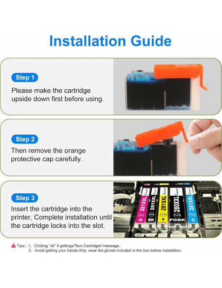 Cartuchos de Tinta Gewoen PGI-280 CLI-281 XXL Compatible - 5 Piezas