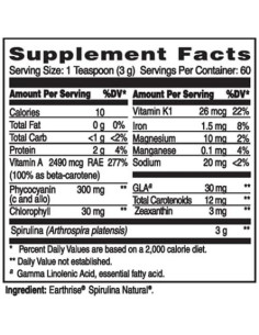 Polvo de Espirulina Earthrise 180g - Superalimento Natural 2