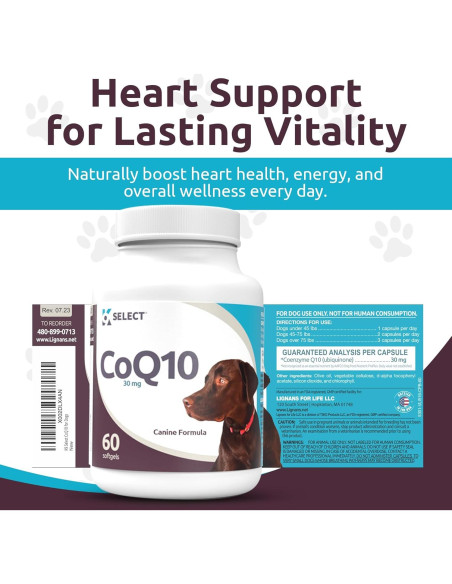 Suplemento K9 Select CoQ10 para Perros 30mg - 90 Geles Blandos