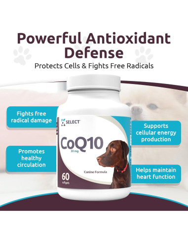 Suplemento K9 Select CoQ10 para Perros 30mg - 90 Geles Blandos