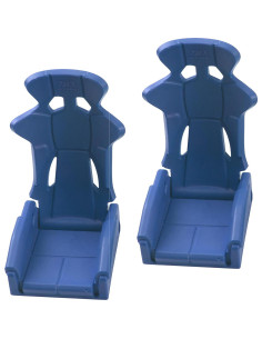 Asiento de Simulación RC Vgoohobby 2Pcs Azul para Crawler 1/10 2
