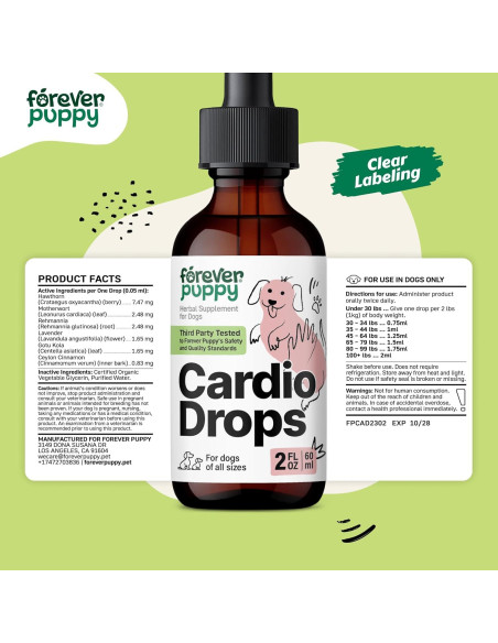 Gotas Cardio Forever Puppy 59 ml - Suplemento para Perros