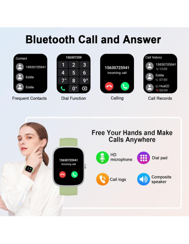 Reloj Inteligente UAUE T60 1.91" HD Resistente al Agua