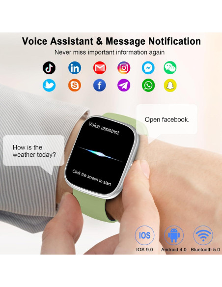 Reloj Inteligente UAUE T60 1.91" HD Resistente al Agua