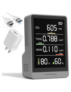 Monitor de Calidad del Aire PinoTec AK3 5-en-1 CO2 Temperatura