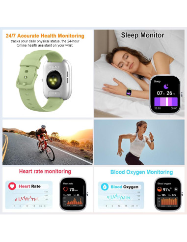 Reloj Inteligente UAUE T60 1.91" HD Resistente al Agua